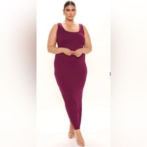 Fashion Nova Deep Purple Maxi Dress 1X